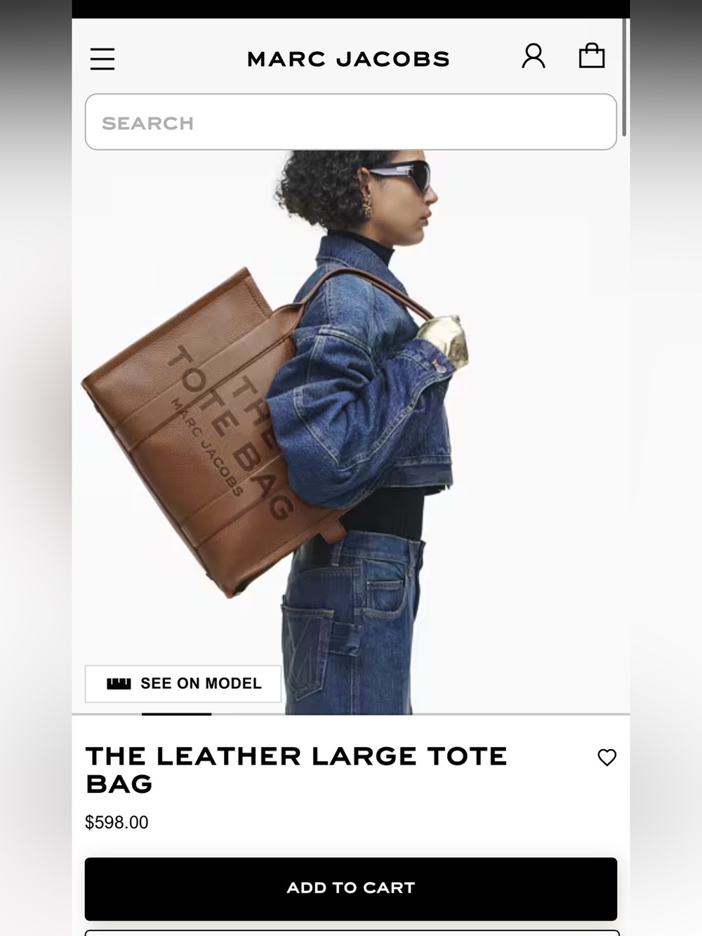 NWT Marc Jacobs large leather the tote bag - argan oil - Picture 7 of 7